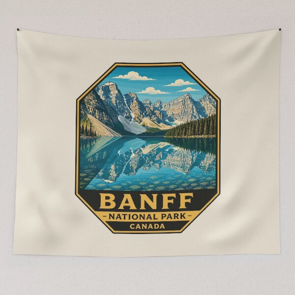 Item preview, Banff National Park Retro Sticker Design designed and sold by Gideon Emmerich.