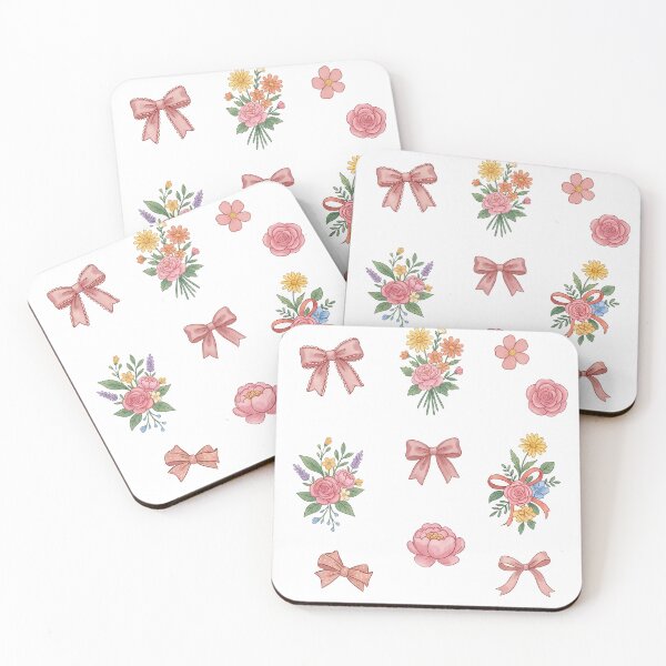 Item preview, Coquette Bow & Floral Sticker Pack | Pink Aesthetic Sticker | Kawaii Bow Sticker | Cottagecore Rose Sticker designed and sold by CUTE & FUN CREATIONS.