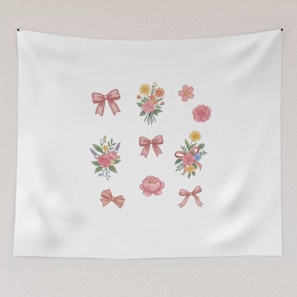 Item preview, Coquette Bow & Floral Sticker Pack | Pink Aesthetic Sticker | Kawaii Bow Sticker | Cottagecore Rose Sticker designed and sold by CUTE & FUN CREATIONS.