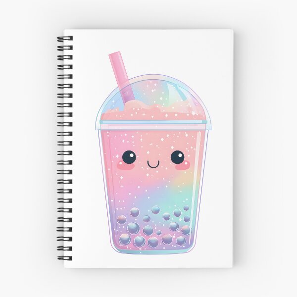 Item preview,  Cute Colorful Boba Tea – Kawaii Bubble Tea Illustration designed and sold by BobaBunny76.