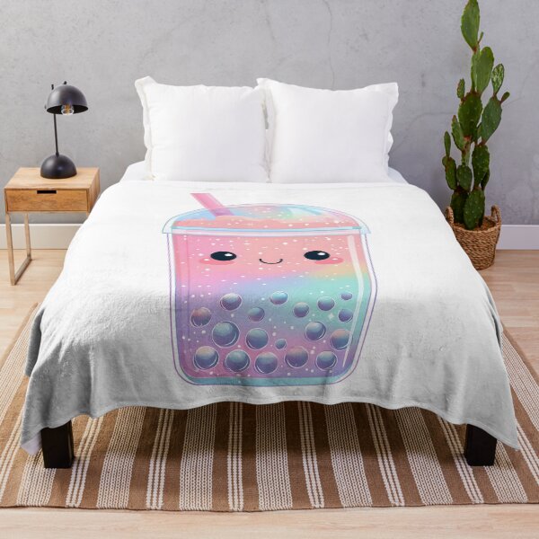 Item preview, Cute Colorful Boba Tea – Kawaii Bubble Tea Illustration designed and sold by BobaBunny76.