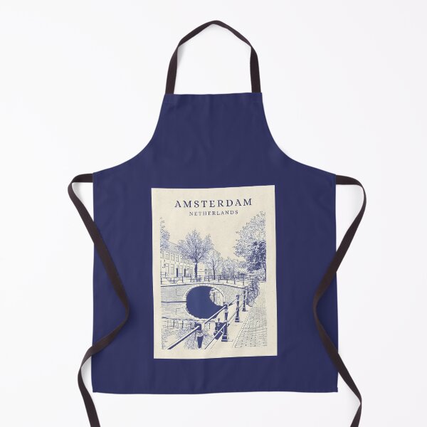 Item preview, Amsterdam Bridge and Bicycles Vintage Dutch Sketch Poster designed and sold by Sorcend.