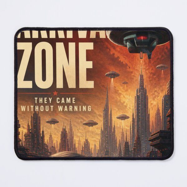 Item preview, Skyline Futures – Retro Sci-Fi Poster Collection - THE ARRIVAL ZONE designed and sold by THE VESSEL ARCHIVE.