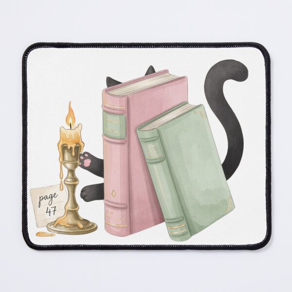 Item preview, Up Past My Bedtime — Late Night Reader Cat Candle Cozy Tee designed and sold by kosimazaki.