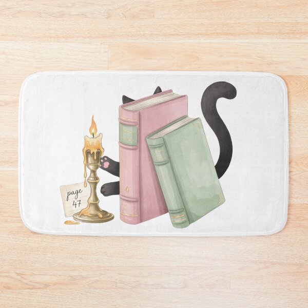 Item preview, Up Past My Bedtime — Late Night Reader Cat Candle Cozy Tee designed and sold by kosimazaki.