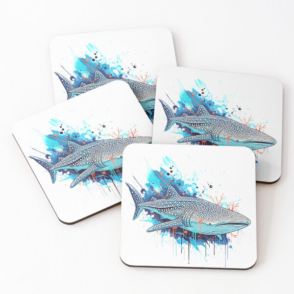 Item preview, Whale Shark Splash Art – Ocean Wildlife Illustration, Colorful Marine Life Design, Sea Creature Coastal Aesthetic designed and sold by ScapeCraft.