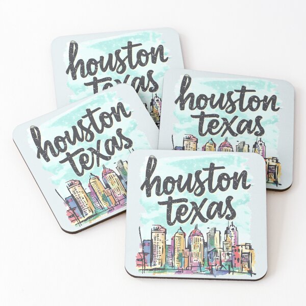 Item preview, Houston Texas Cool Artistic Minimalist Skyline Colorful City  designed and sold by HowToCanadian.