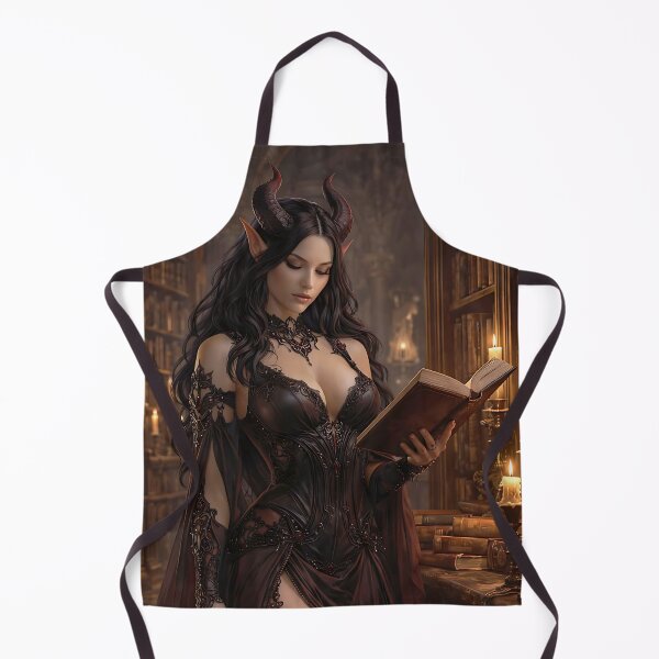 Item preview, Dark Gothic Demon Queen Reading in Ancient Library designed and sold by thor81pl.