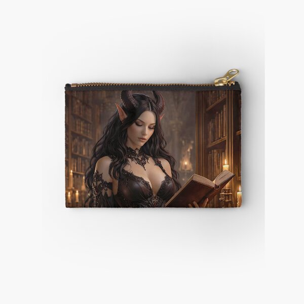 Item preview, Dark Gothic Demon Queen Reading in Ancient Library designed and sold by thor81pl.
