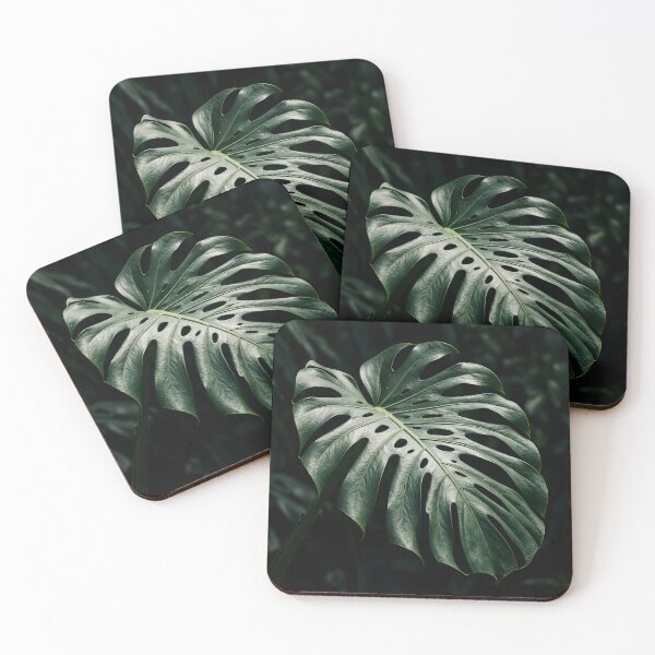 Item preview, Moody Dark Green Monstera Leaf Botanical Photography designed and sold by novadawy.
