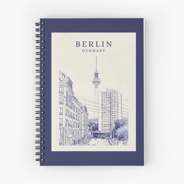 Item preview, Berlin Germany Vintage TV Tower Cityscape Line Art Poster designed and sold by Sorcend.