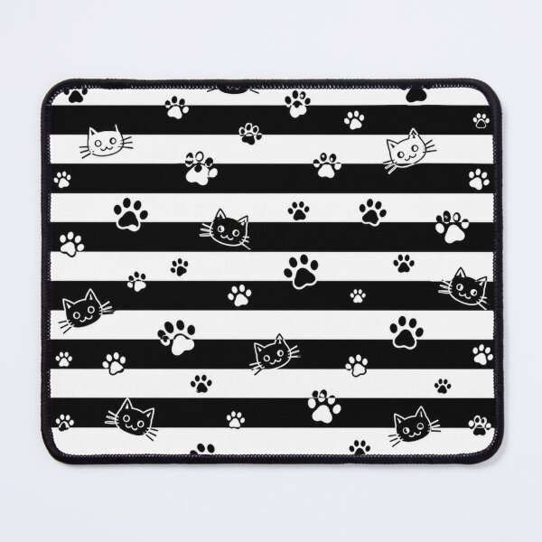 Item preview, Black and White Cat Scarf | Chic Striped Cat Paw Pattern | Minimalist Parisian Cat Lover Scarf designed and sold by IconicDesignsXd.