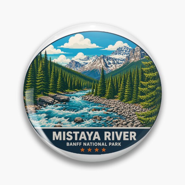 Item preview, Banff National Park Retro Sticker Design designed and sold by Gideon Emmerich.