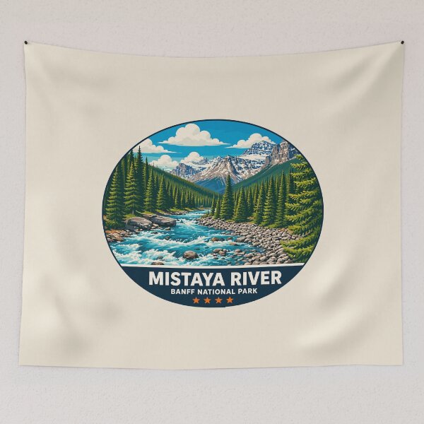 Item preview, Banff National Park Retro Sticker Design designed and sold by Gideon Emmerich.