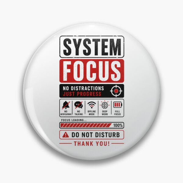 Item preview, System Focus Shirt - No Distractions Just Progress Productivity Tee designed and sold by DomKo10.