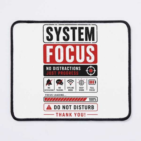 Item preview, System Focus Shirt - No Distractions Just Progress Productivity Tee designed and sold by DomKo10.