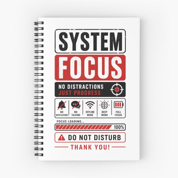 Item preview, System Focus Shirt - No Distractions Just Progress Productivity Tee designed and sold by DomKo10.