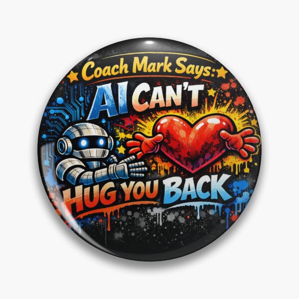 Item preview, Coach Mark Says Motivational Art: AI Cant Hug You Back Graffiti Street Art on Human Connection designed and sold by JustRun.