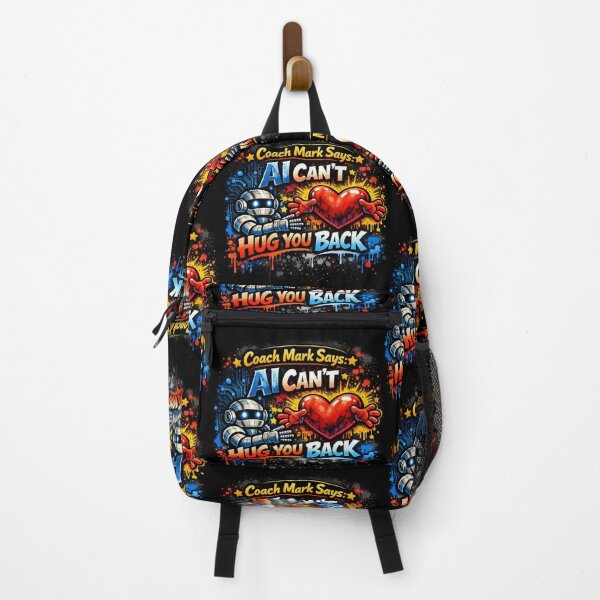 Item preview, Coach Mark Says Motivational Art: AI Cant Hug You Back Graffiti Street Art on Human Connection designed and sold by JustRun.