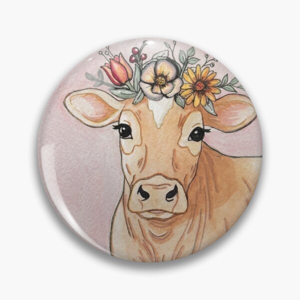 Item preview, Cow Jersey dairy Cow Pink  designed and sold by Kyra Hillier Art.