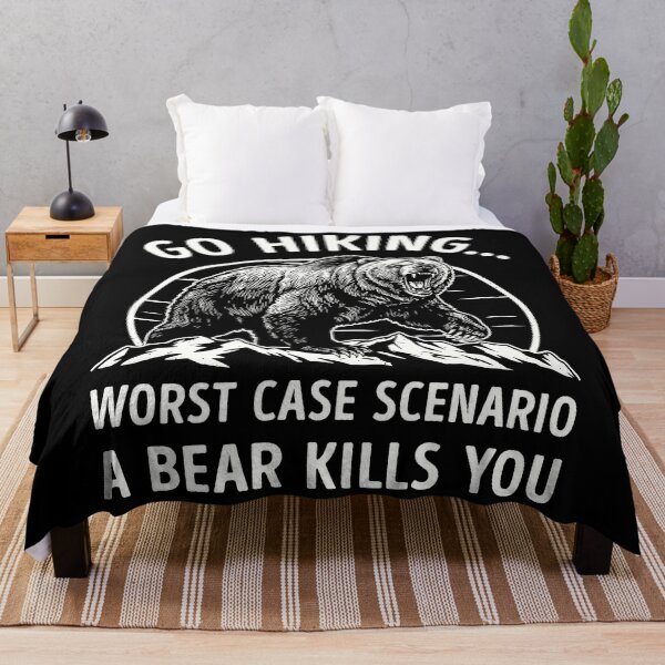 Item preview, Funny Hiking Bear Worst Case Scenario Outdoor Humor designed and sold by RareBunny.