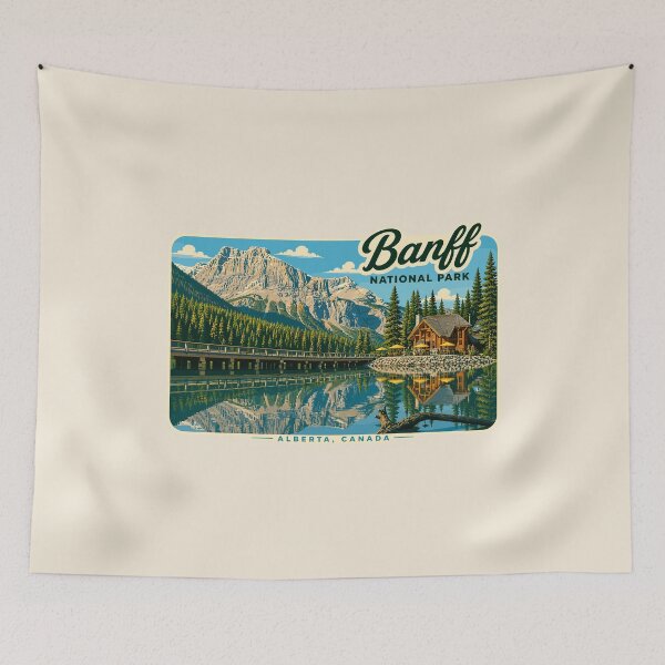 Item preview, Banff National Park Retro Sticker Design designed and sold by Gideon Emmerich.