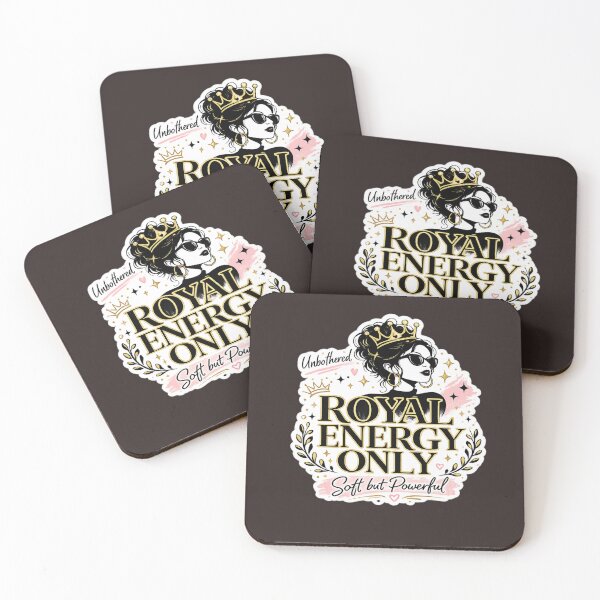 Item preview, Royal Energy Only Aesthetic Girl Boss Quote, Feminine Power Sticker, Soft Girl Era Trendy Typography Design designed and sold by Artbysarmina.