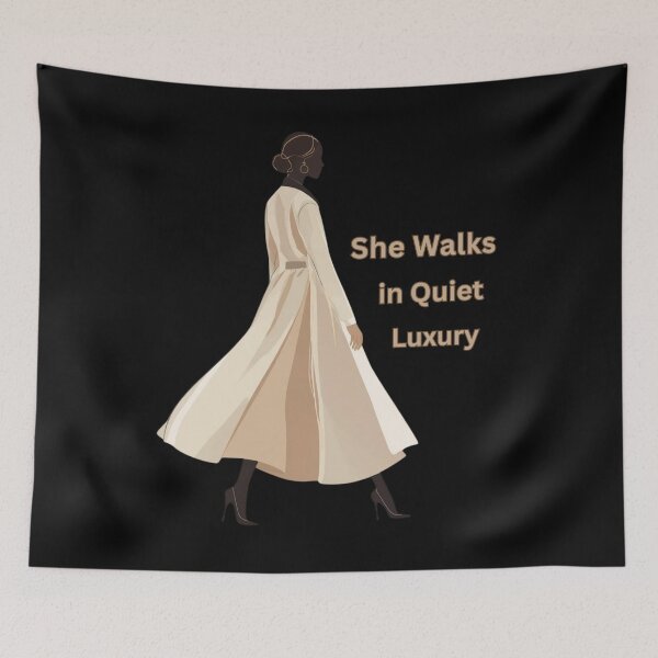 Item preview, She Walks in Quiet Luxury Elegant Feminine Fashion Minimal Chic Design designed and sold by YourTrendyTees.
