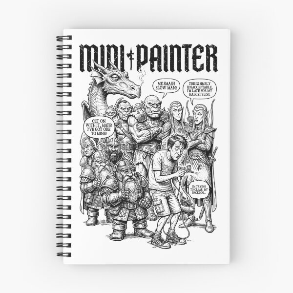 Item preview, RPG Fantasy Mini Painter Funny Airbrush Backlog Queue designed and sold by GrandeDuc.