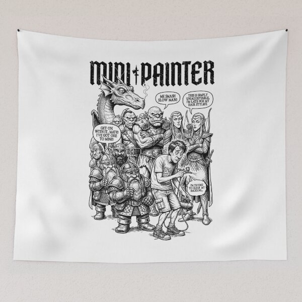 Item preview, RPG Fantasy Mini Painter Funny Airbrush Backlog Queue designed and sold by GrandeDuc.