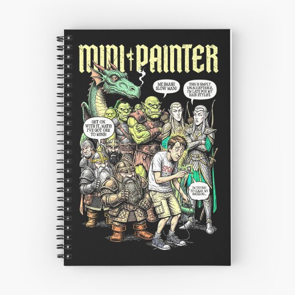 Item preview, RPG Fantasy Mini Painter Funny Airbrush Backlog Queue designed and sold by GrandeDuc.
