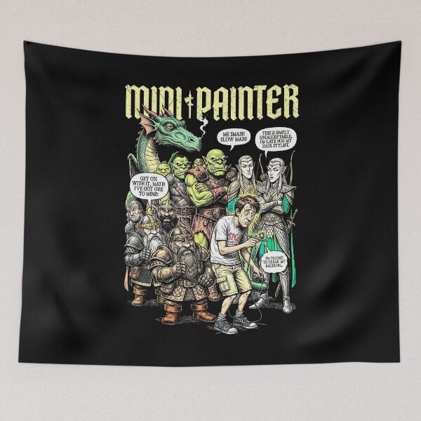 Item preview, RPG Fantasy Mini Painter Funny Airbrush Backlog Queue designed and sold by GrandeDuc.