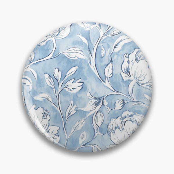 Item preview, Blue floral pattern designed and sold by AnnaGo.