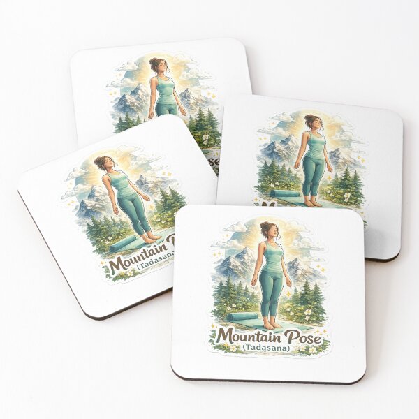Item preview, Mountain Pose (Tadasana) – Calm & Balance Yoga Sticker designed and sold by Trigart-art.
