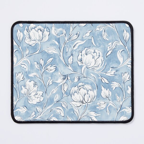 Item preview, Blue floral pattern designed and sold by AnnaGo.