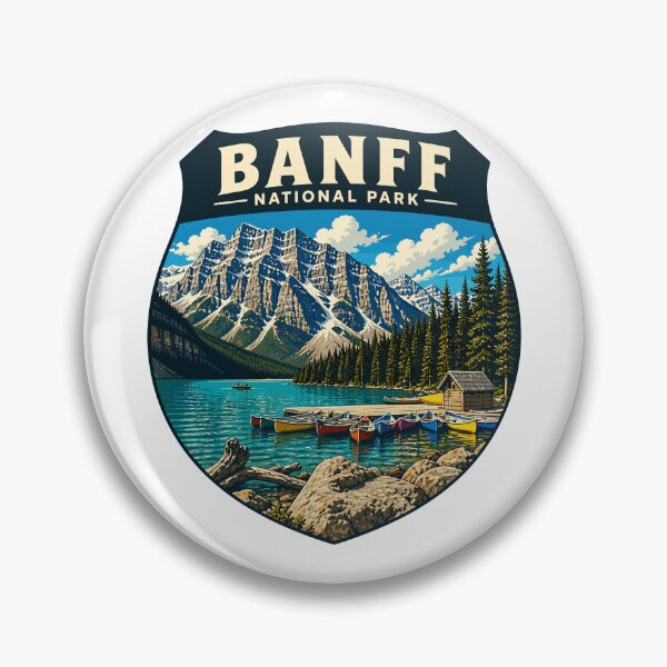 Item preview, Banff National Park Retro Sticker Design designed and sold by Gideon Emmerich.