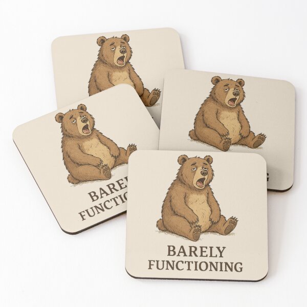 Item preview, Barely Functioning Bear T-Shirt Funny Lazy Introvert Humor Vintage Aesthetic designed and sold by Negisandeep studio.