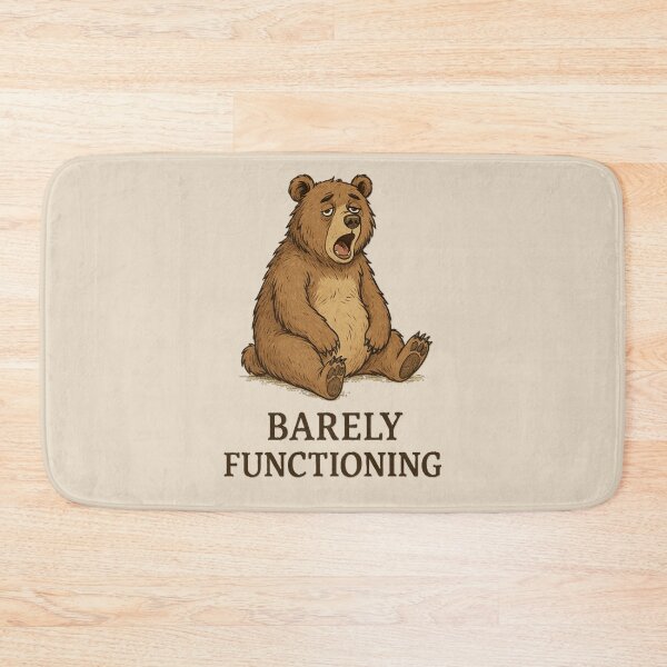 Item preview, Barely Functioning Bear T-Shirt Funny Lazy Introvert Humor Vintage Aesthetic designed and sold by Negisandeep studio.