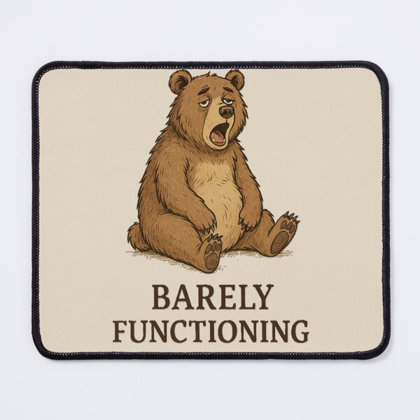 Item preview, Barely Functioning Bear T-Shirt Funny Lazy Introvert Humor Vintage Aesthetic designed and sold by Negisandeep studio.