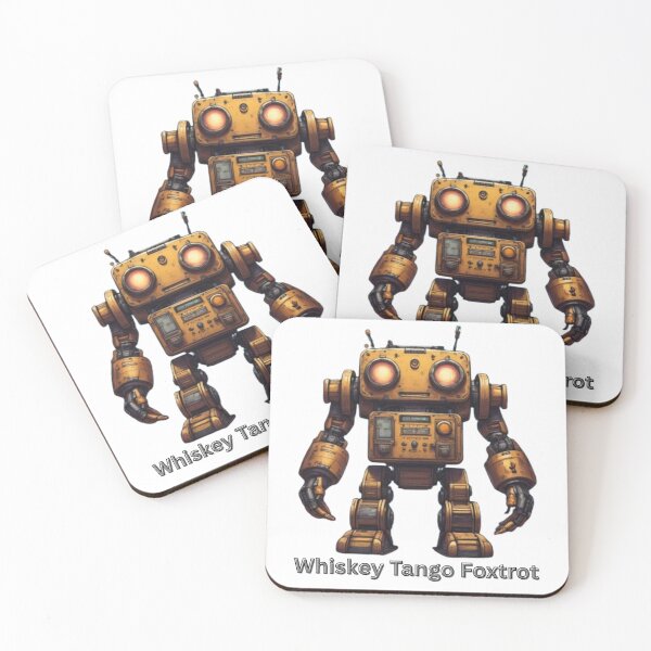 Item preview, Whiskey Tango Foxtrot – Rusty Retro Robot designed and sold by dcohea.