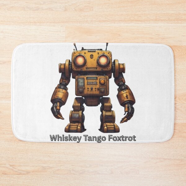 Item preview, Whiskey Tango Foxtrot – Rusty Retro Robot designed and sold by dcohea.