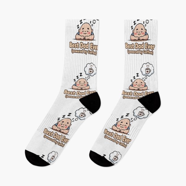 Item preview, Best Dad Ever Powered by Coffee – Funny Kawaii Father’s Day designed and sold by InspiredCreatives.