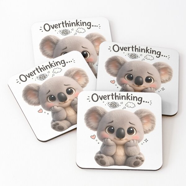 Item preview, Cute Overthinking Koala Sticker Kawaii Anxiety Mood Aesthetic Animal designed and sold by Aurora Prints.
