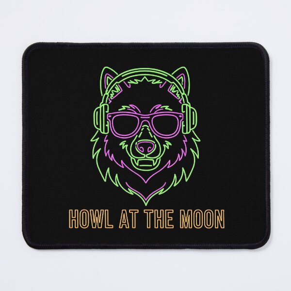 Item preview, Howl at the Moon Neon Wolf DJ Headphones designed and sold by PixelQ.