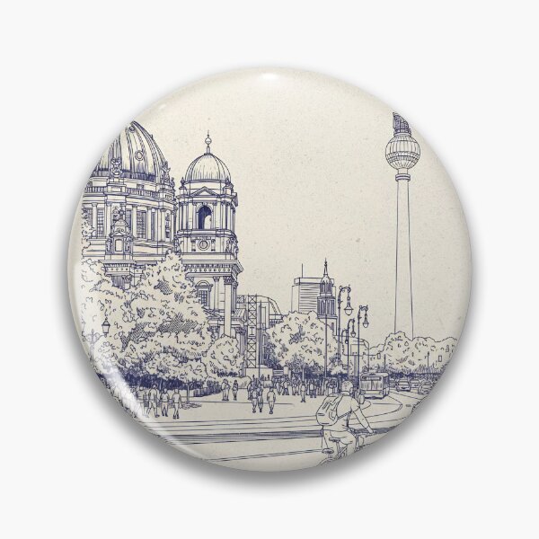 Item preview, Berliner Dom Berlin Germany Vintage Architecture Sketch Poster designed and sold by Sorcend.