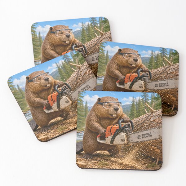 Item preview, Beaver with Chainsaw Funny Lumberjack Animal T-Shirt | Safety Goggles Woodcutting Design designed and sold by AnimalMarvels.
