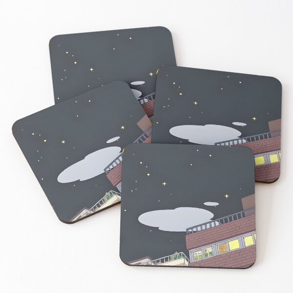 Item preview, Lofi City Night with Large Yellow Moon designed and sold by BigBrothershop89.