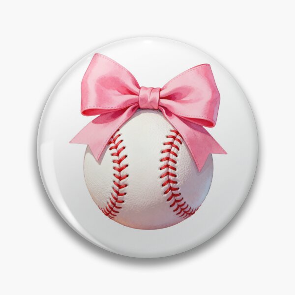 Item preview, Baseball with pink bow designed and sold by Tragedyshop.