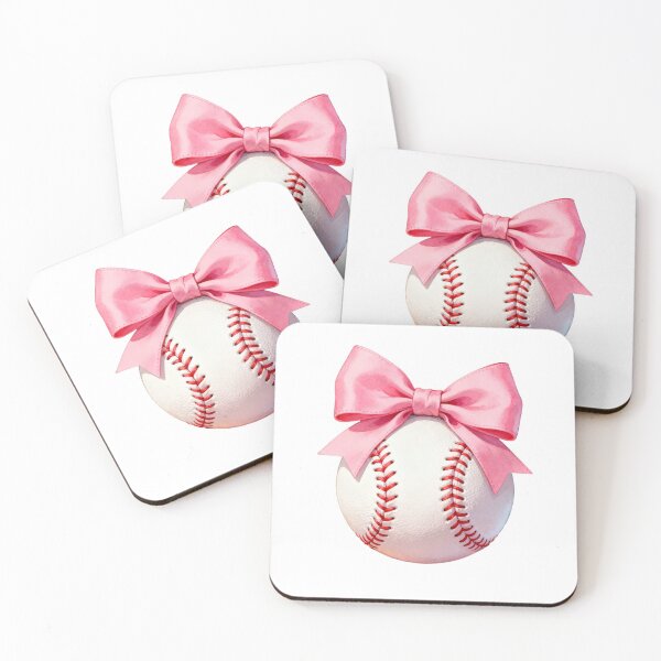 Item preview, Baseball with pink bow designed and sold by Tragedyshop.