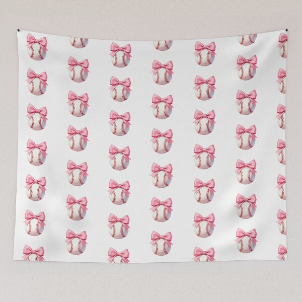 Item preview, Baseball with pink bow designed and sold by Tragedyshop.